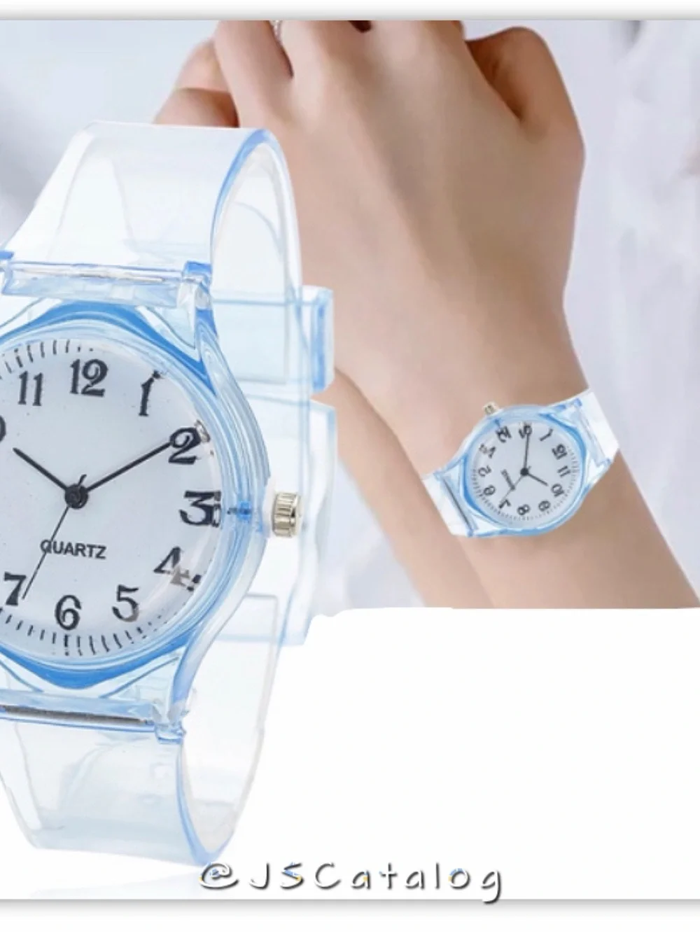 Transparent Purple Quartz Ladies' Watch - Clear Band Style